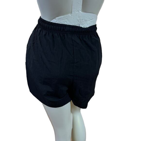 Vintage 80s Sunrays Black Swishy Shorts - Small - Picture 3 of 16
